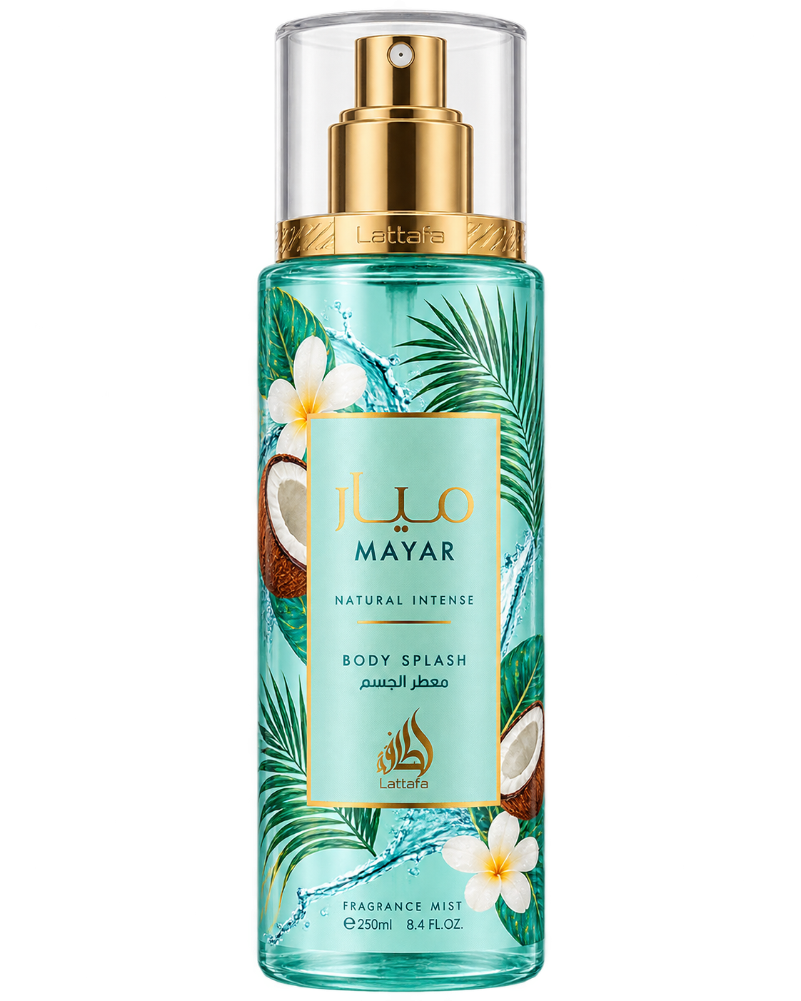Mayar Natural Intense Body Splash Lattafa sem fundo